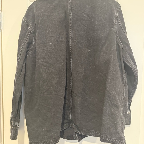 Zara Black Studded Denim Jacket - Picture 2 of 3